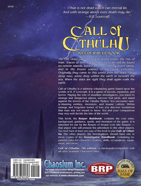 Call of Cthulhu Keeper Rulebook - Hardcover - 7th Edition