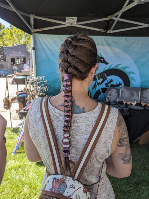 Leather Snap Hair Wrap