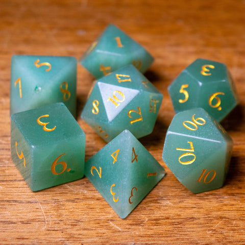 Aventurine Dice Set of Chance