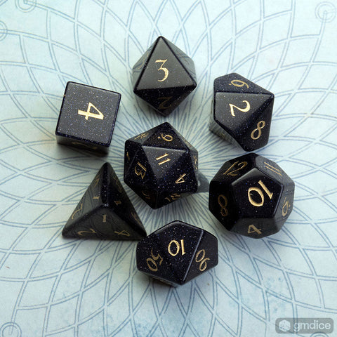 Blue Sandstone Dice Set of the Stars