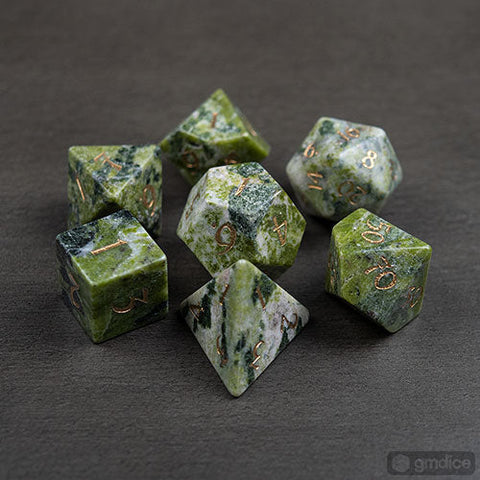 Brazilian Jade Dice Set of Regeneration