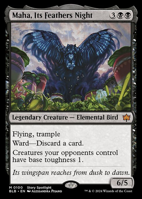 Maha, Its Feathers Night - Lightly Played Foil