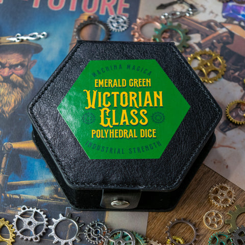 Emerald Green Victorian Glass Dice