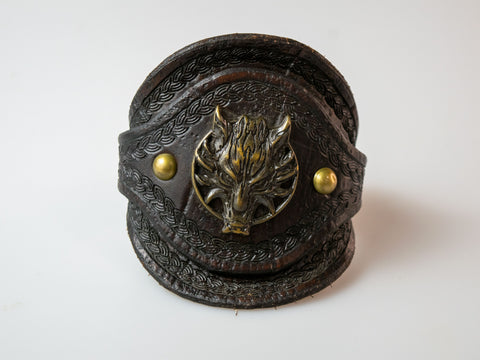 Dragon Head Leather Bracelet