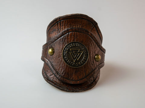 Valknut Runes Leather Bracelet