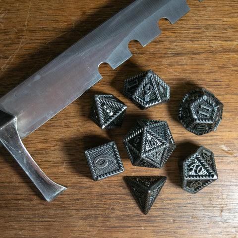 Serrated Metal Dice Set