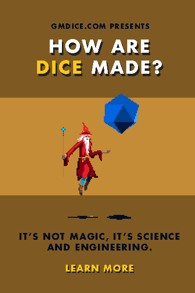 A wizard levitating a set of dice