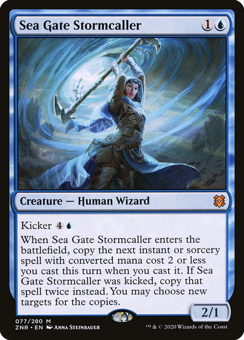Sea Gate Stormcaller, Zendikar Rising 77, Magic: The Gathering card