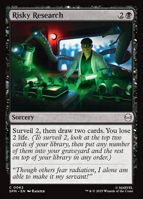 Risky Research, Marvel's Spider-Man 62, Magic: The Gathering card