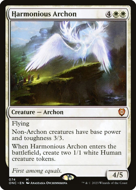 Harmonious Archon, Phyrexia: All Will Be One Commander 74, Magic: The Gathering card