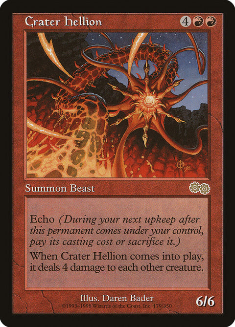 Crater Hellion, Urza's Saga 179, Magic: The Gathering card