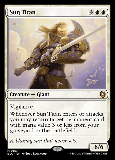 Sun Titan, Bloomburrow Commander 157, Magic: The Gathering card