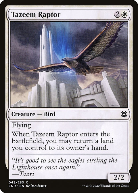 Tazeem Raptor, Zendikar Rising 43, Magic: The Gathering card