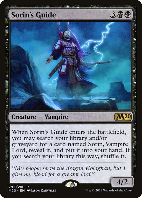Sorin's Guide, Core Set 2020 292, Magic: The Gathering card