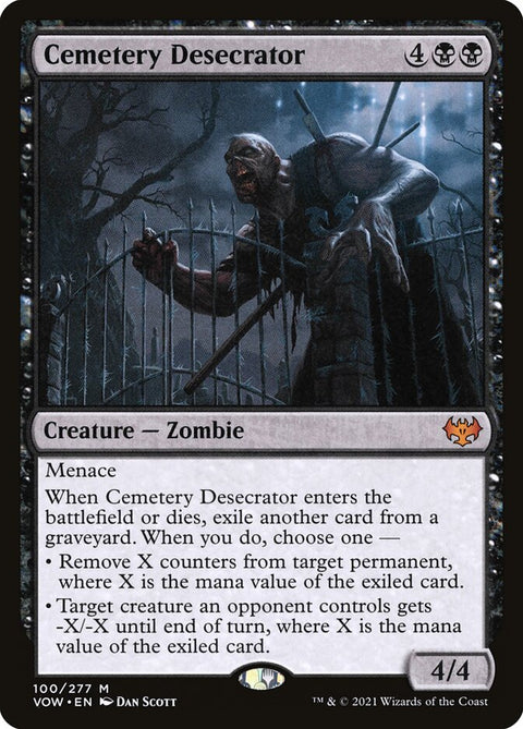 Cemetery Desecrator, Innistrad: Crimson Vow 100, Magic: The Gathering card