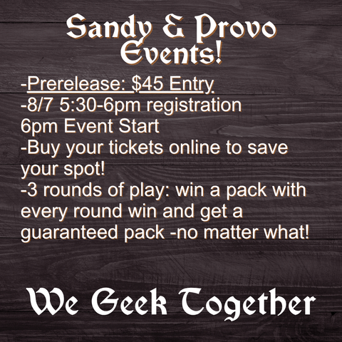 MTG Hobbit Prerelease 8/7 (Sandy)