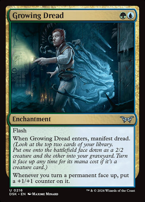 Growing Dread, Duskmourn: House of Horror 216, Magic: The Gathering card