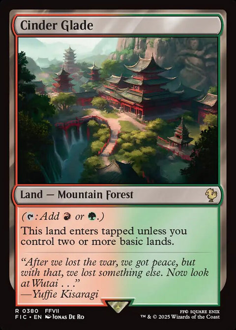 Cinder Glade, Final Fantasy Commander 380, Magic: The Gathering card