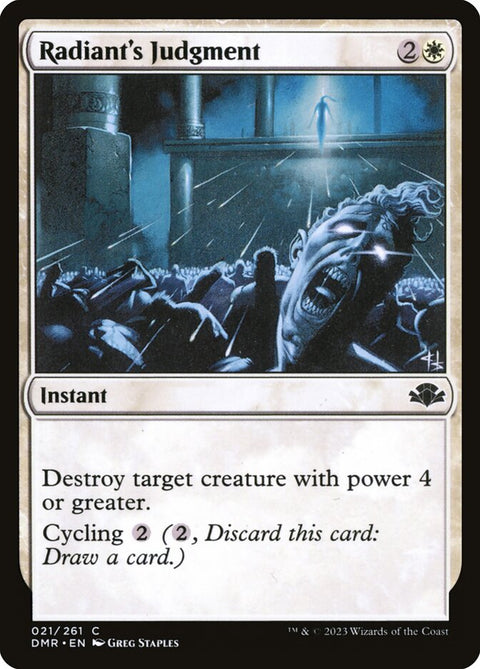 Radiant's Judgment, Dominaria Remastered 21, Magic: The Gathering card