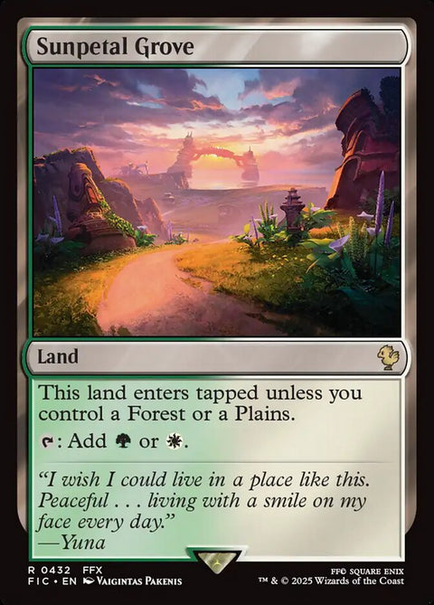 Sunpetal Grove, Final Fantasy Commander 432, Magic: The Gathering card