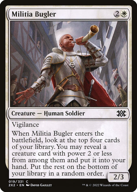 Militia Bugler, Double Masters 2022 19, Magic: The Gathering card