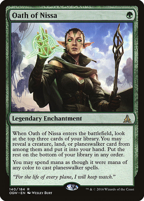 Oath of Nissa - Lightly Played Foil