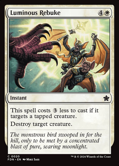 Luminous Rebuke, Foundations 20, Magic: The Gathering card