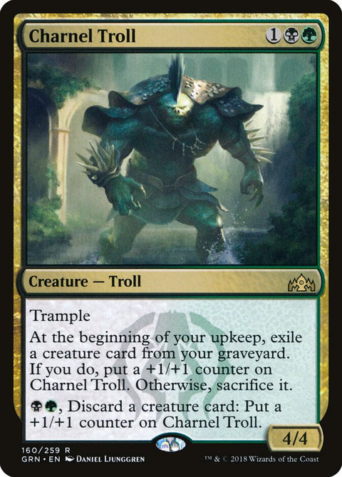 Charnel Troll, Guilds of Ravnica 160, Magic: The Gathering card