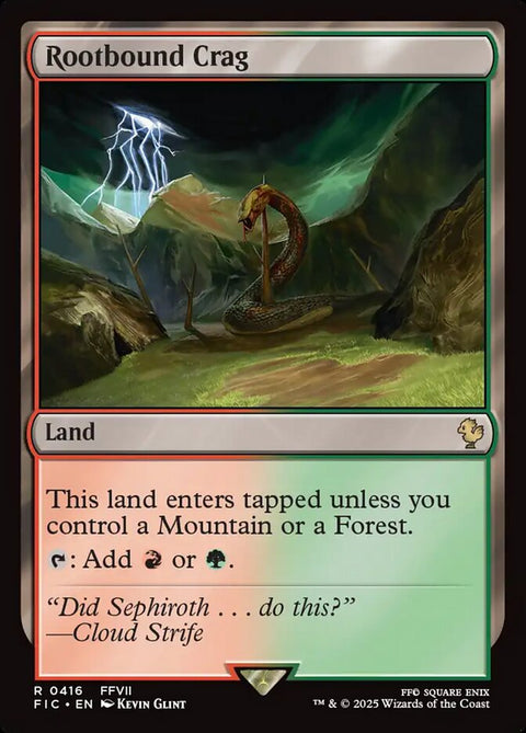 Rootbound Crag, Final Fantasy Commander 416, Magic: The Gathering card
