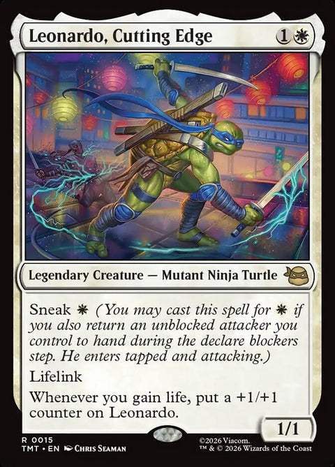 Leonardo, Cutting Edge, Teenage Mutant Ninja Turtles 15, Magic: The Gathering card