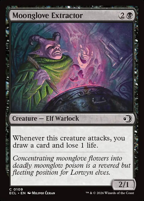 Moonglove Extractor, Lorwyn Eclipsed 109, Magic: The Gathering card