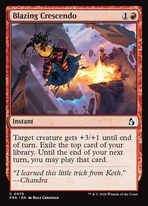 Blazing Crescendo, Reality Fracture 75, Magic: The Gathering card