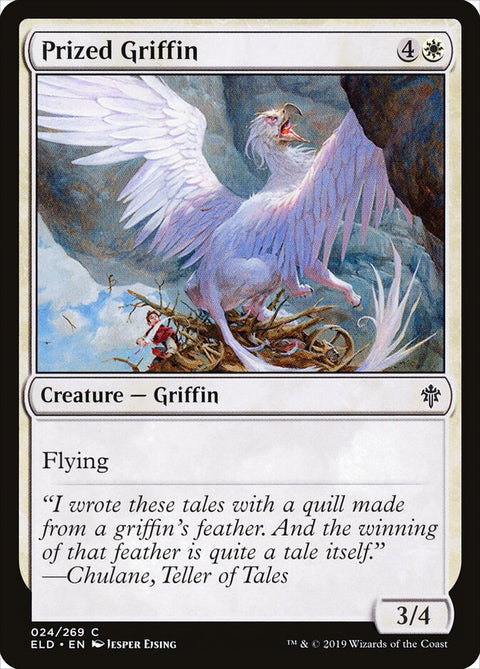 Prized Griffin, Throne of Eldraine 24, Magic: The Gathering card