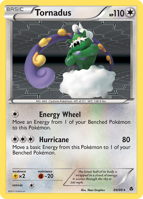 Tornadus - Lightly Played Reverse Holofoil