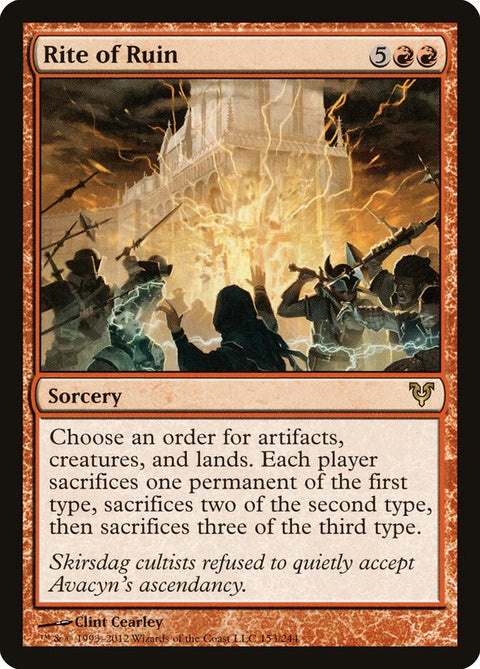 Rite of Ruin, Avacyn Restored 153, Magic: The Gathering card