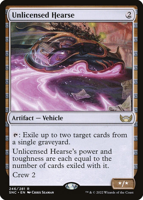 Unlicensed Hearse, Streets of New Capenna 246, Magic: The Gathering card
