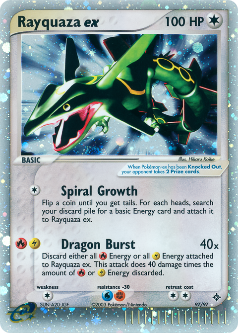 Rayquaza ex - Moderately Played Holofoil
