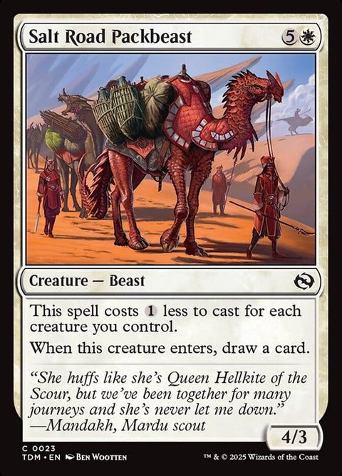 Salt Road Packbeast, Tarkir: Dragonstorm 23, Magic: The Gathering card