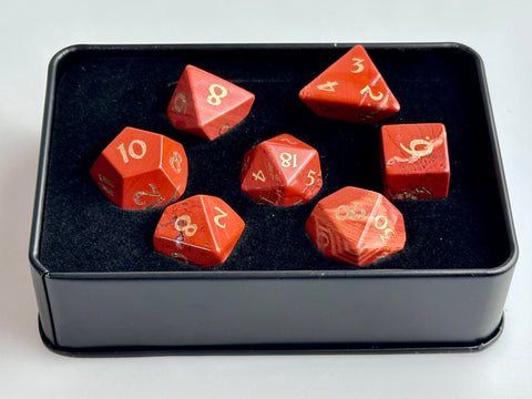 Red Jasper Dice Set of Strength