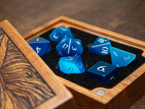 Blue Cat's Eye Dice Set of Spellcraft