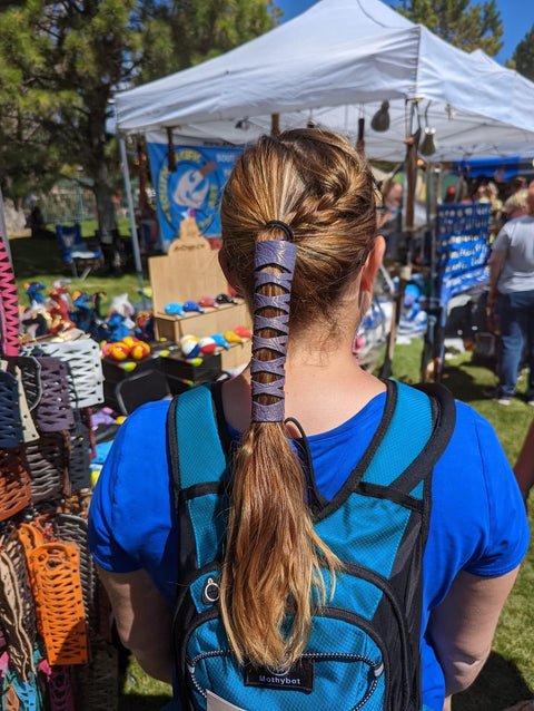Leather Snap Hair Wrap