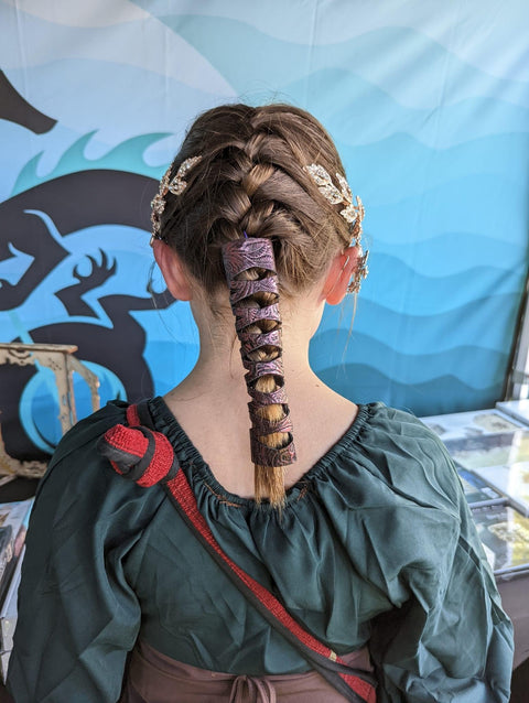 Leather Snap Hair Wrap