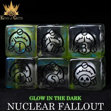 Nuclear Fallout - 11 Dice Set (Glow)