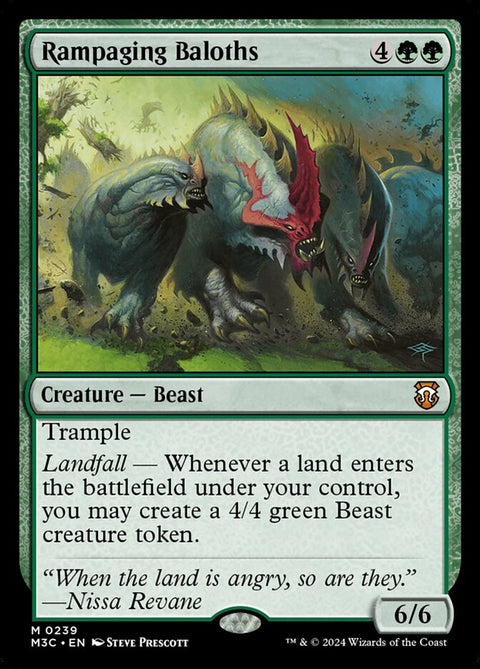 Rampaging Baloths, Modern Horizons 3 Commander 239, Magic: The Gathering card