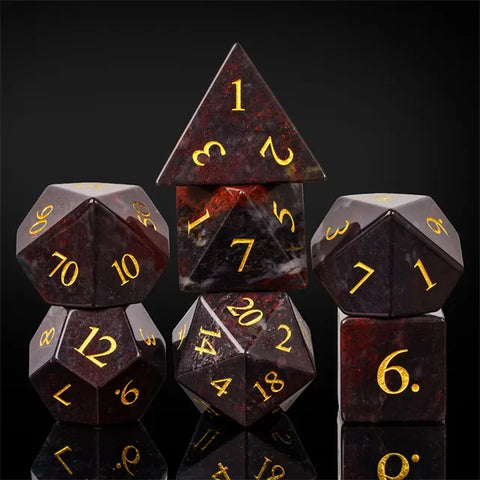 Blood Jasper Dice Set of Vigor