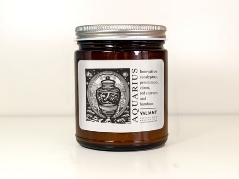 Aquarius Zodiac Candle