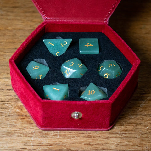 Aventurine Dice Set of Chance
