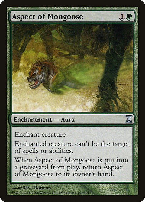Aspect of Mongoose - Lightly Played Foil