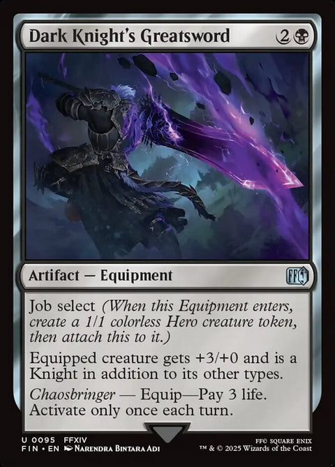 Dark Knight's Greatsword, Final Fantasy 95, Magic: The Gathering card