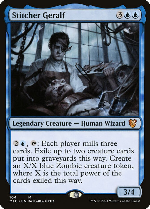 Stitcher Geralf, Midnight Hunt Commander 104, Magic: The Gathering card